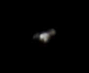 Foto der ISS noch recht hoch am Himmel stehend, etwa im letzten Drittel Überflugs. (c) Roland Marx